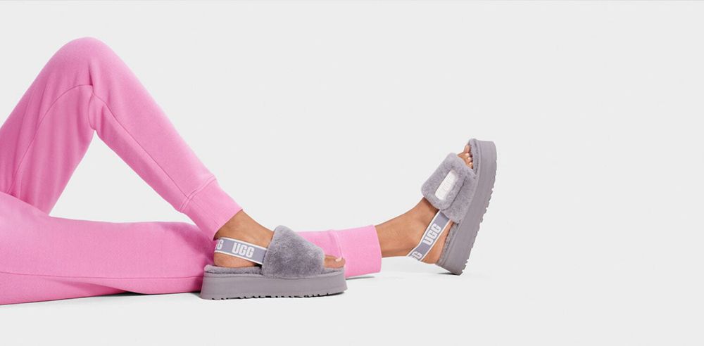 Ugg Disco - Womens Slides - Grey - NZ (0351ZORMF)